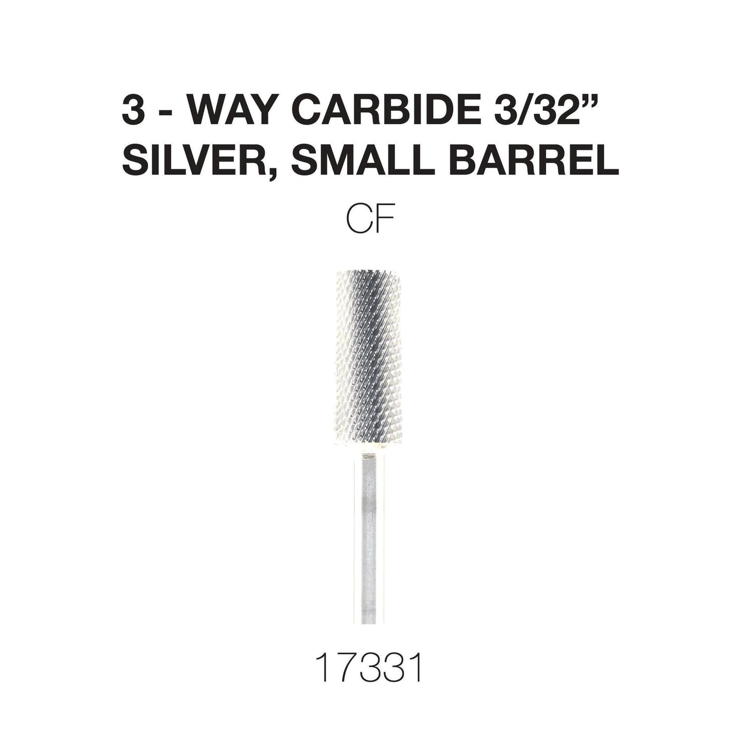 Cre8tion 3-Way Carbide Silver, Small Barrel 3/32"