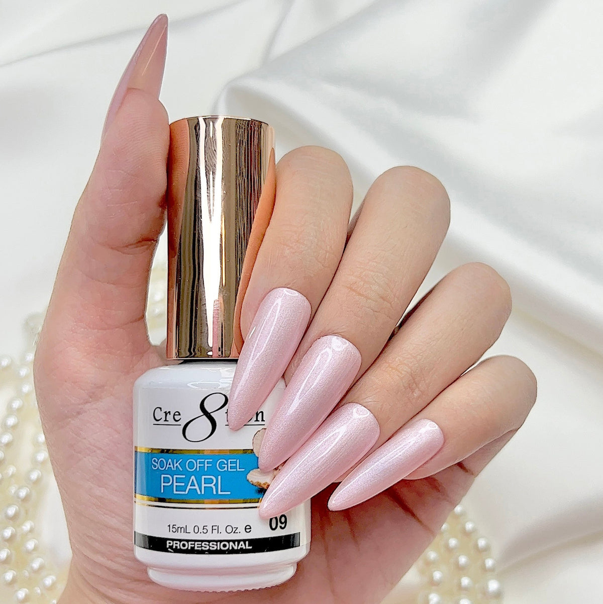 Cre8tion Pearl Gel 0.5oz - Full Set 18 colors w/ 1 Calendar Display