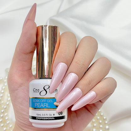 Cre8tion Pearl Gel 0.5oz - Full Set 18 colors w/ 1 Calendar Display