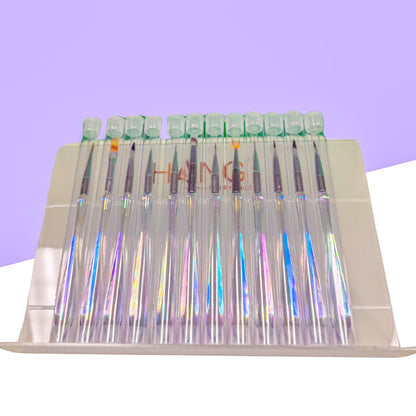 Brush Art Set + Rack – Nail Art Brushes & Storage Rack