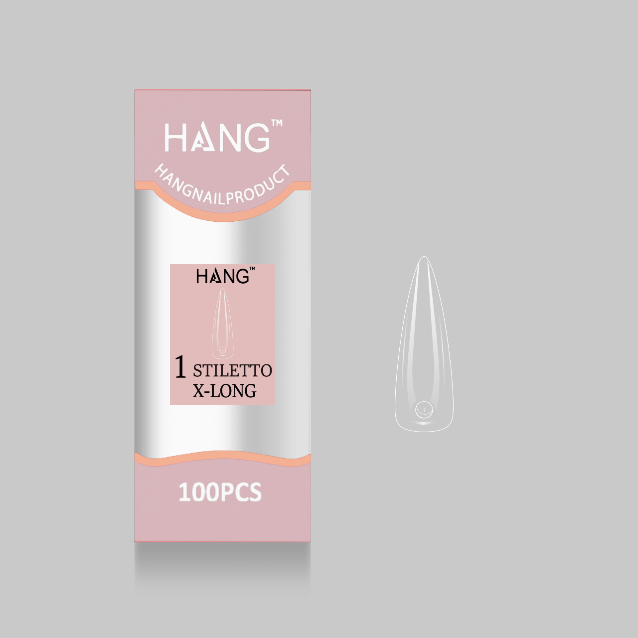 Hang Tip Refill: Stiletto Sculpted X-Long ( 0 - 11 )