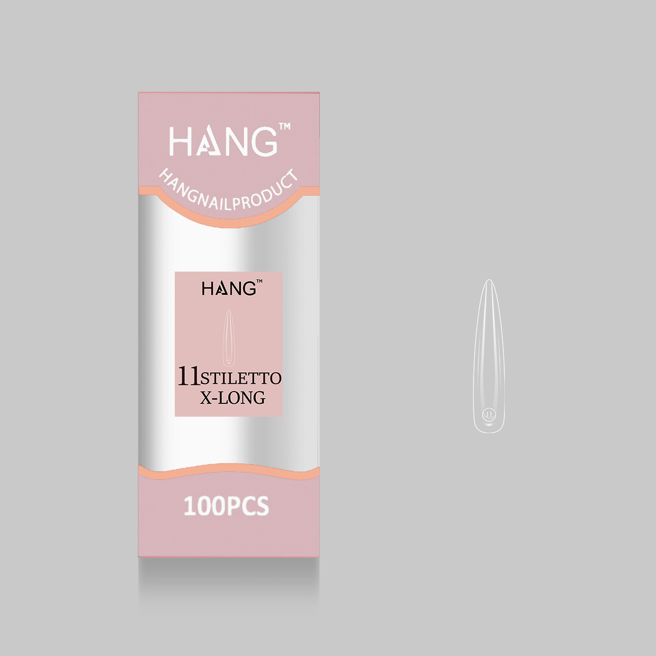 Hang Tip Refill: Stiletto Sculpted X-Long ( 0 - 11 )