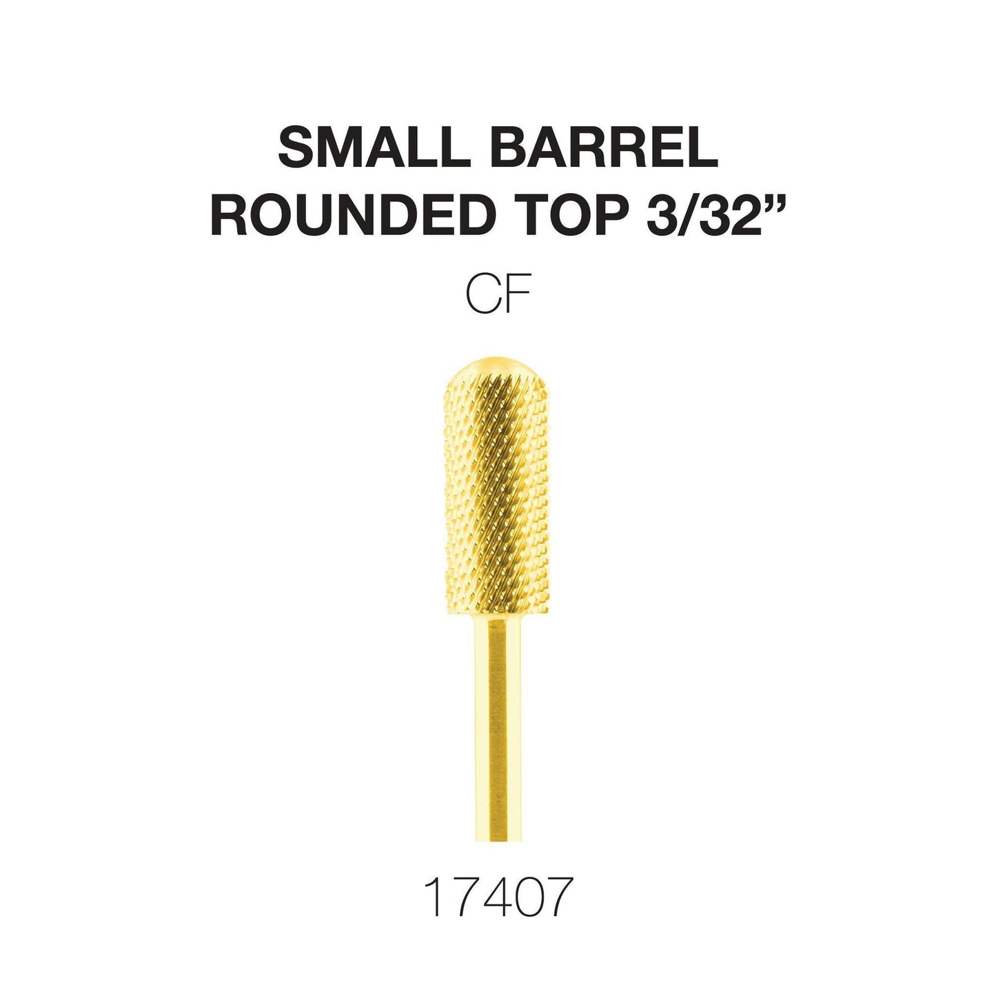 Cre8tion Gold Carbide- Small Barrel-Round Top- 3/32"