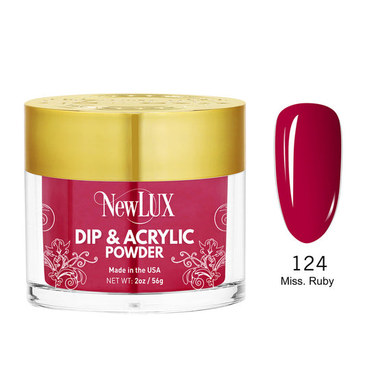 NewLux Dip & Acrylic 2oz - #124 Miss Ruby
