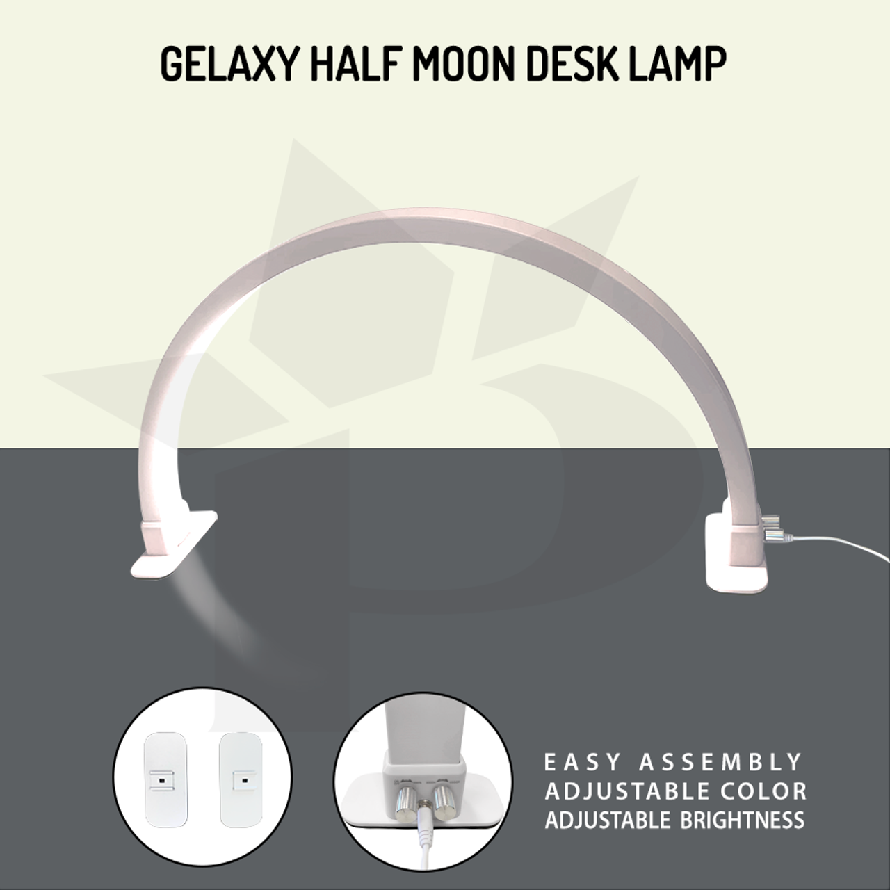 Gelaxy LED HALF MOON DESK LAMP - White