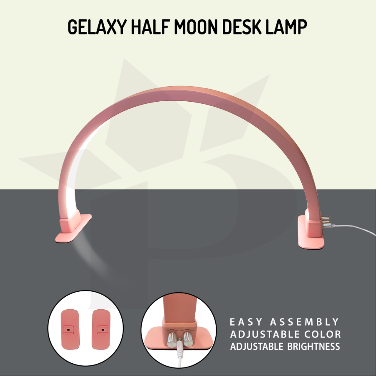 Gelaxy LED HALF MOON DESK LAMP - Pink