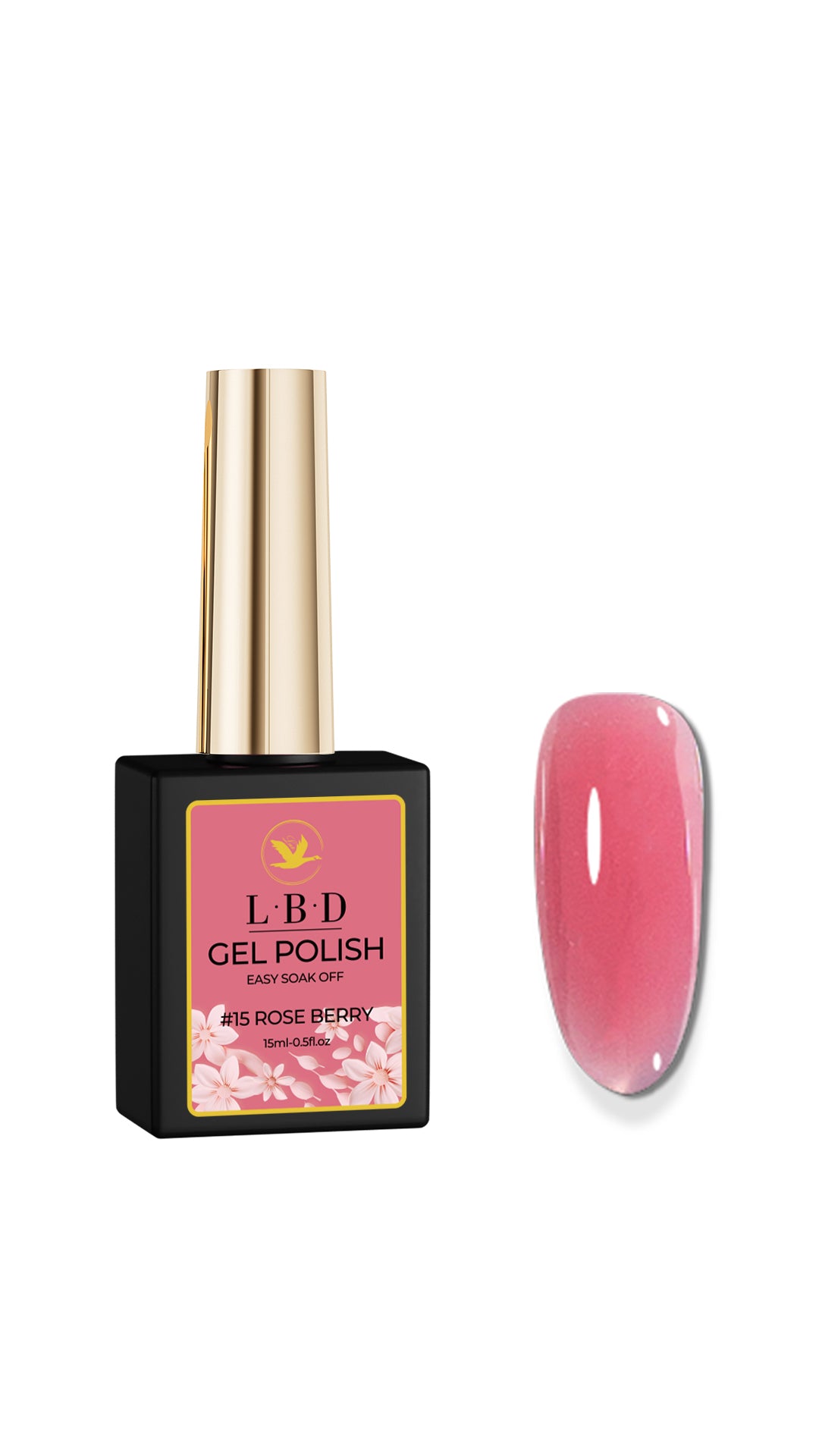 LBD Jelly Gel Polish - #15 ROSE BERRY