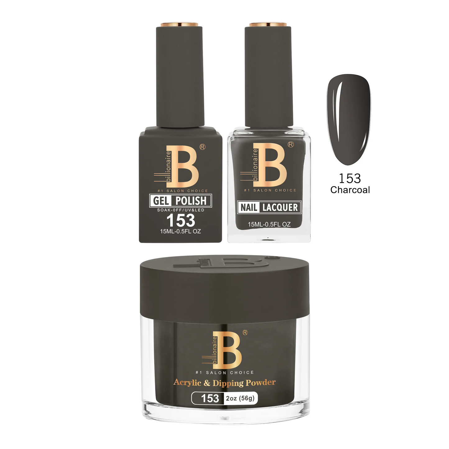 Billionaire Trio Imperial 153 Charcoal