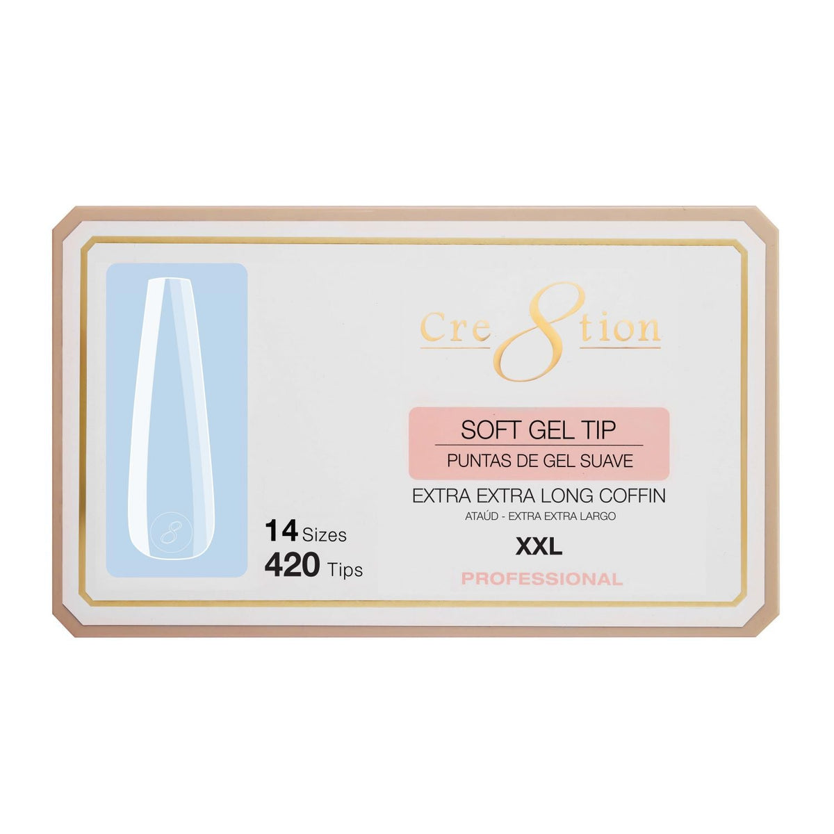 Cre8tion Soft Gel Tips - COFFIN