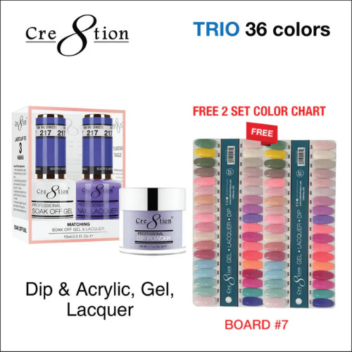 Creation Matching Color - 36 colors Board 7 #217-#252 w/ 2 Color Chart Trio