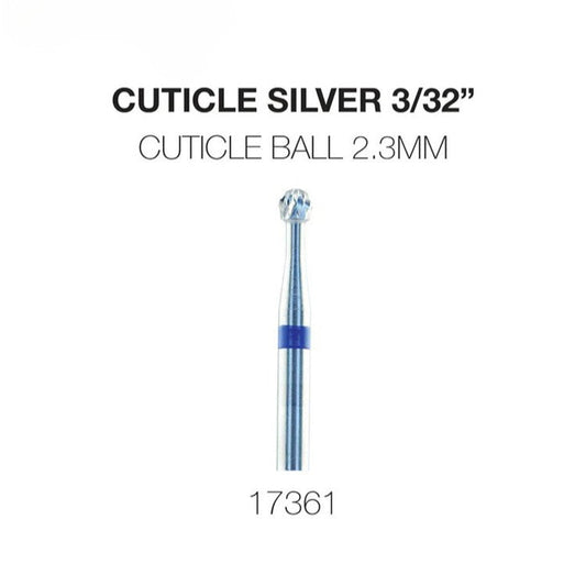 Cre8tion Cuticle Ball Carbide Bit 2.3mm, Silver 3/32"