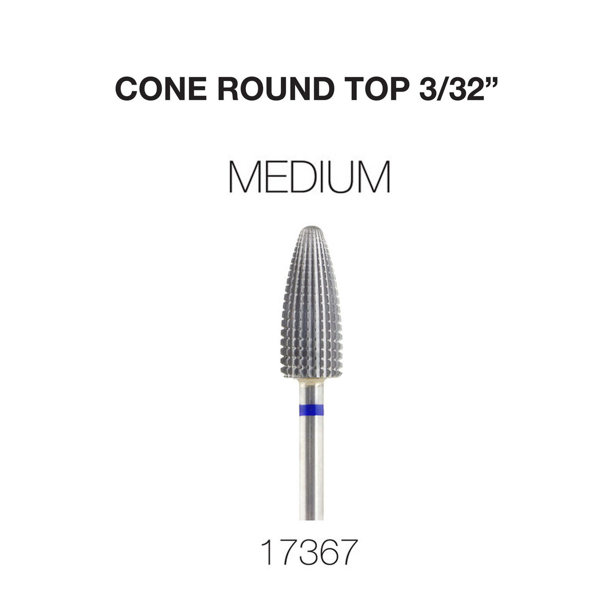Cre8tion Cone Round Top Nail Filing Bit 3/32"