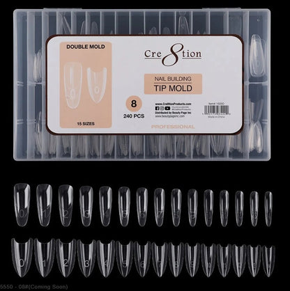 Cre8tion Nail Building Tip Double Mold 08 240pcs