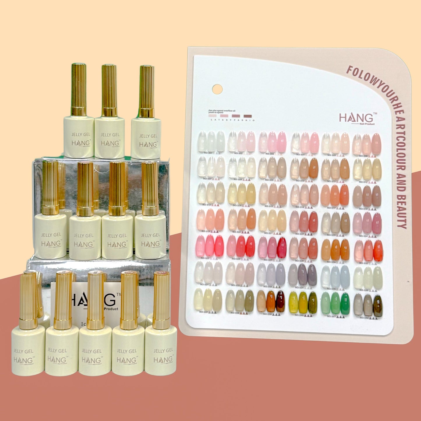Jelly Gel Collection 42 Colors + Display - Jelly Gel Polish ( #1 - 42 )