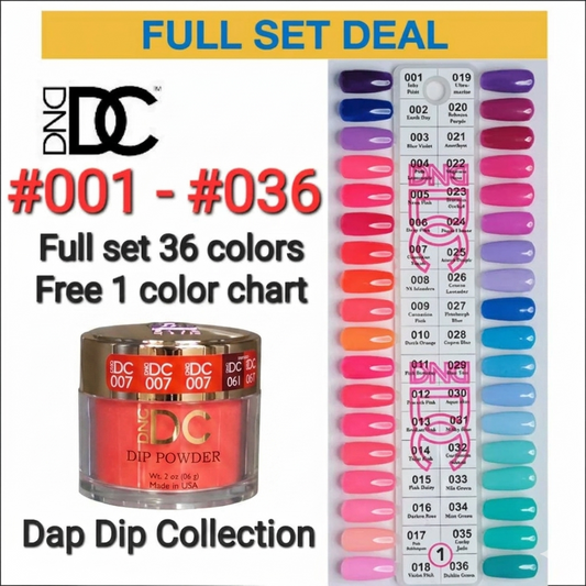 DND DC DAP DIP TIP 1 36 Colors (#001 – #036)
