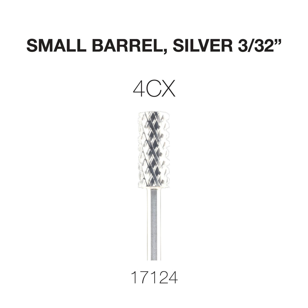 Cre8tion Carbide Small Barrel, Silver 3/32"