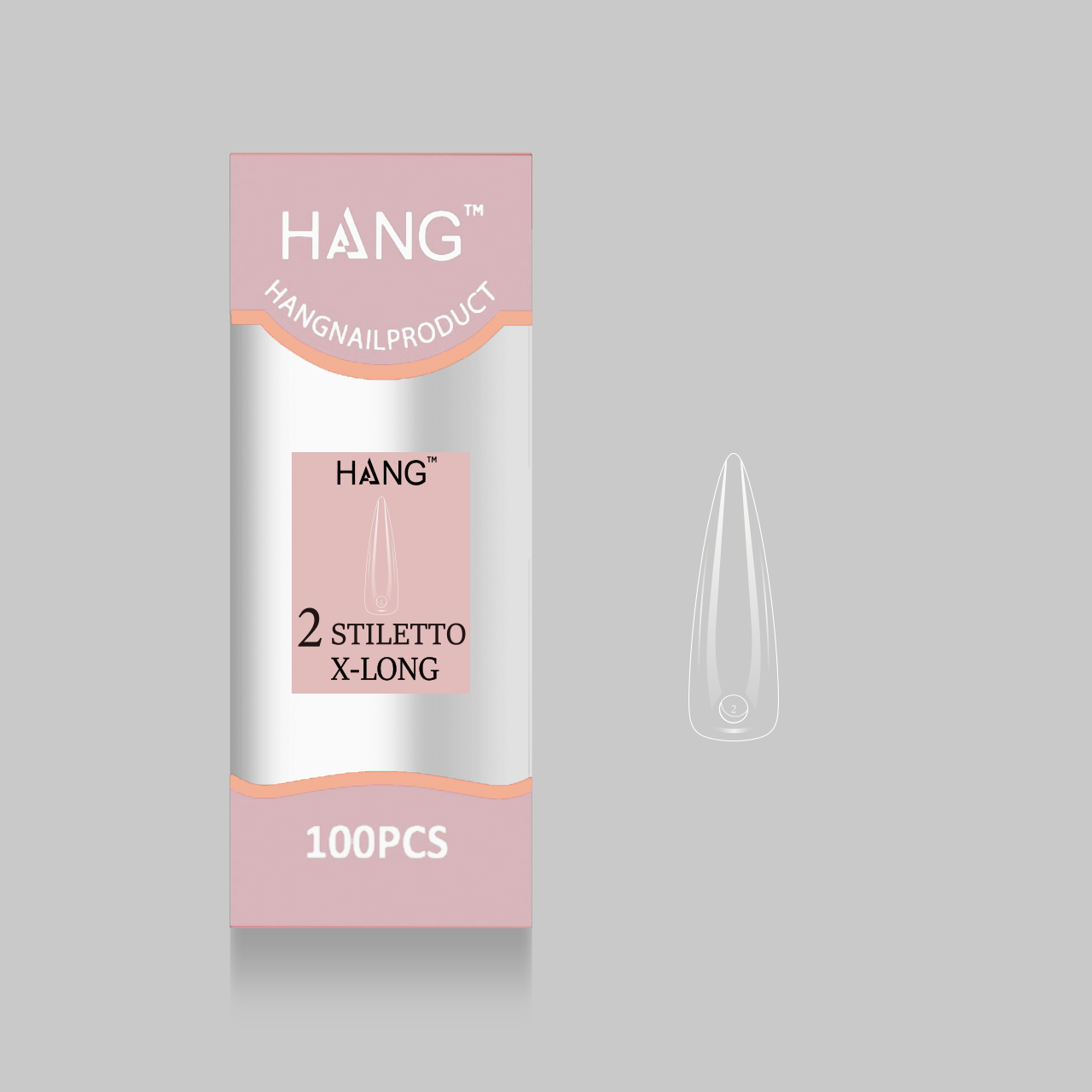 Hang Tip Refill: Stiletto Sculpted X-Long ( 0 - 11 )