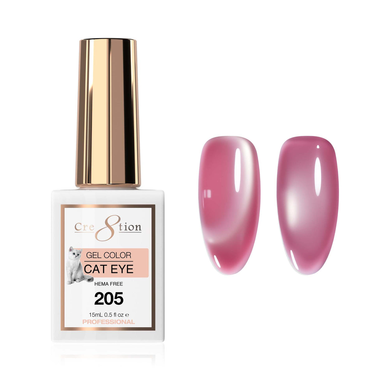 Cre8tion Cat Eye Soak Off Gel 0.5oz 205