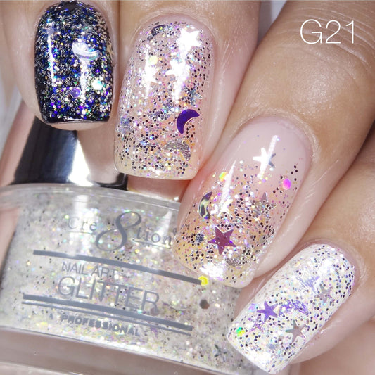 Cre8tion Nail Art Glitter 1oz 30g 21
