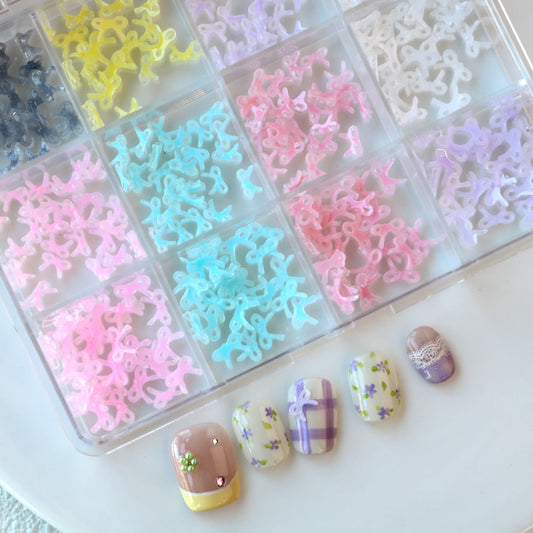 Cre8tion Nail Art Accessory Jelly Small Bows 10