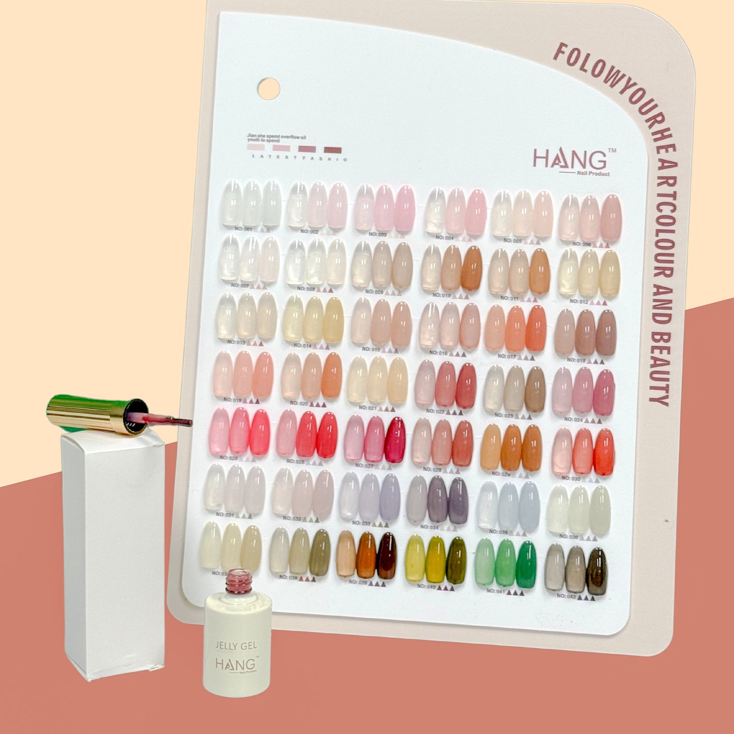 Jelly Gel Collection 42 Colors + Display - Jelly Gel Polish ( #1 - 42 )