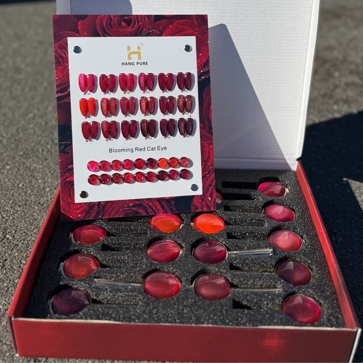 Blooming Red Cat Eye – 18 Colors (181 - 198)