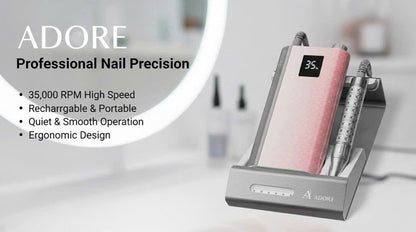 ADORE Professional Nail Drill | 35,000 RPM Brushless E-File for Salon & Home