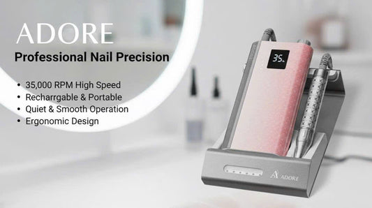 ADORE Professional Nail Drill | 35,000 RPM Brushless E-File for Salon & Home
