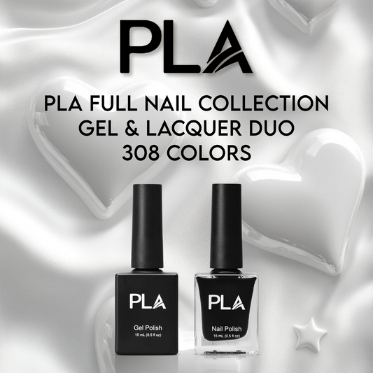 PLA Full Nail Collection Gel & Lacquer Duo 308 Colors comes with 1 color sample