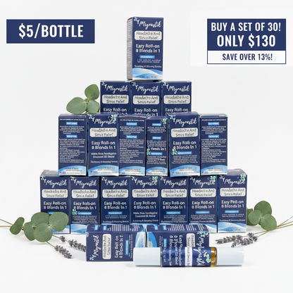 30pcs ( 13% OFF ) Migrastik Headache & Sinus Relief Roll-On (Eucalyptus Essential Oil Blend)