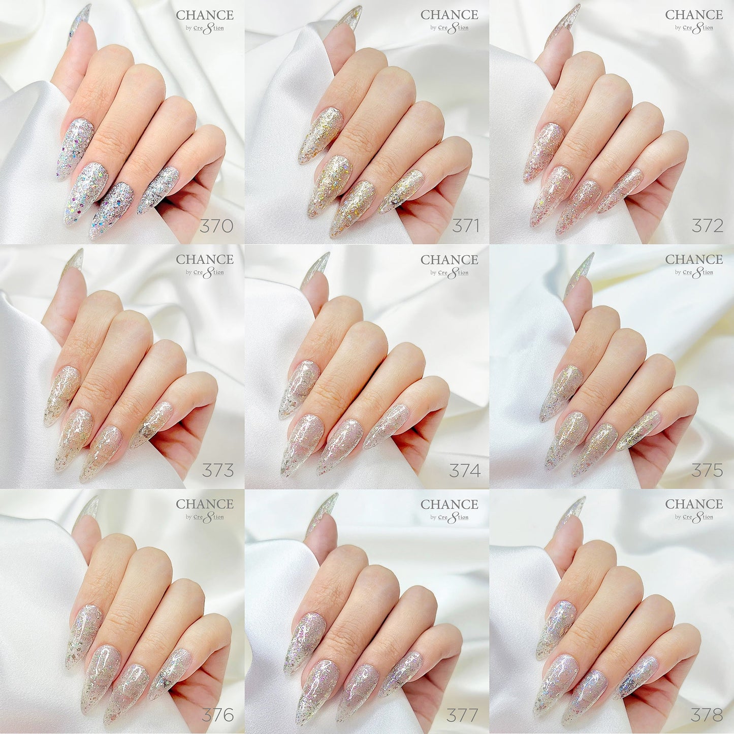 Chance Soak Off Gel 0.5oz - 36 Colors ( #361 - #396 ) Diamond Dust Collection