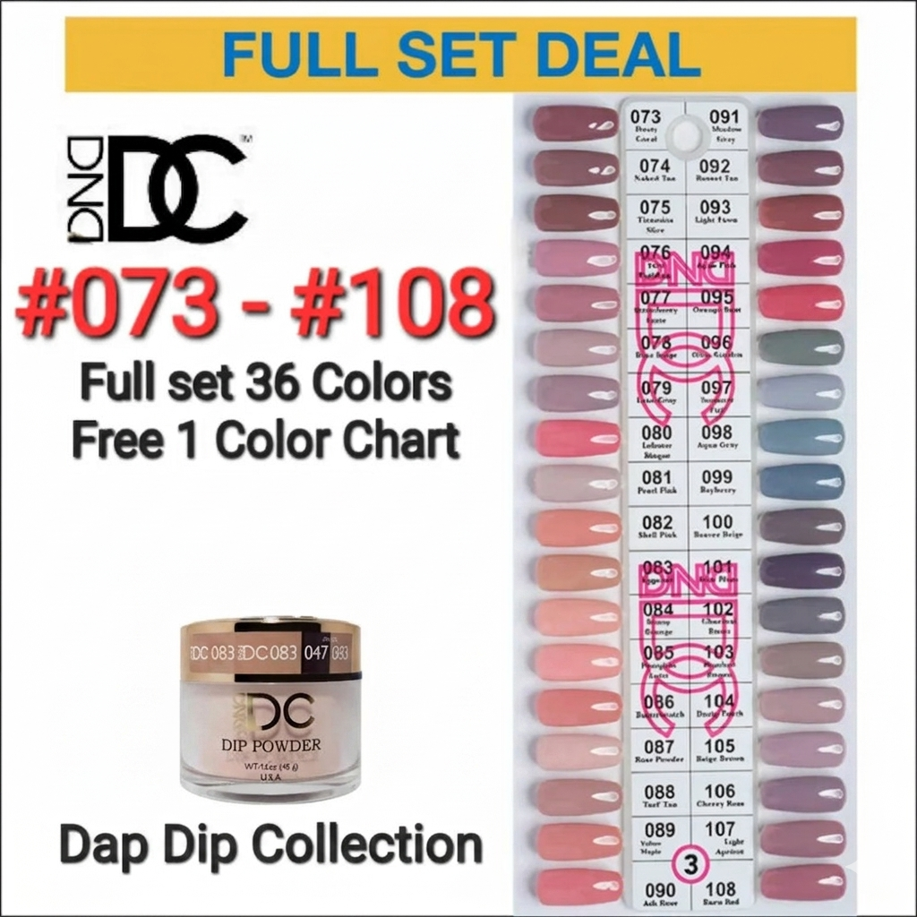 DND DC DAP DIP TIP 3 36 Colors (#073 – #108)