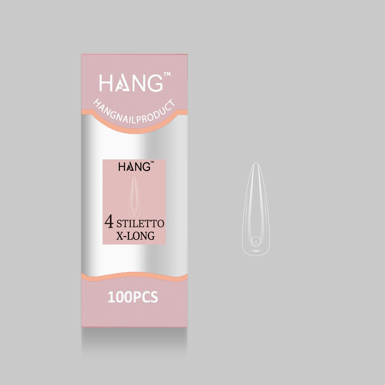 Hang Tip Refill: Stiletto Sculpted X-Long ( 0 - 11 )