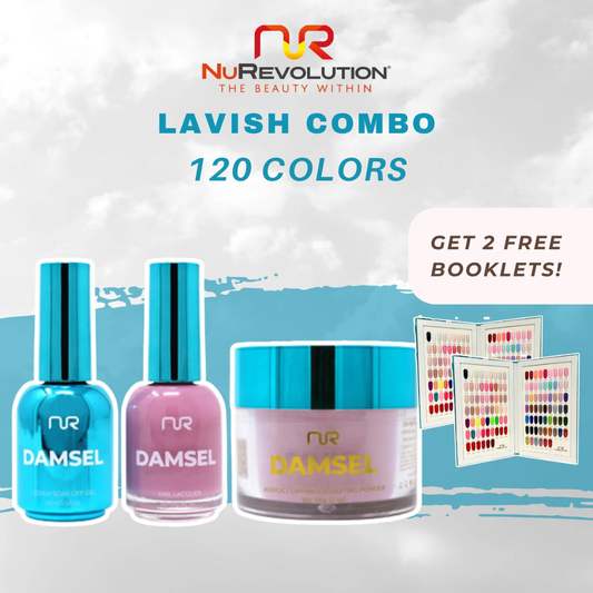 NUREVOLUTION Lavish Collection: 120 colors Combo Trio - free 2 color books