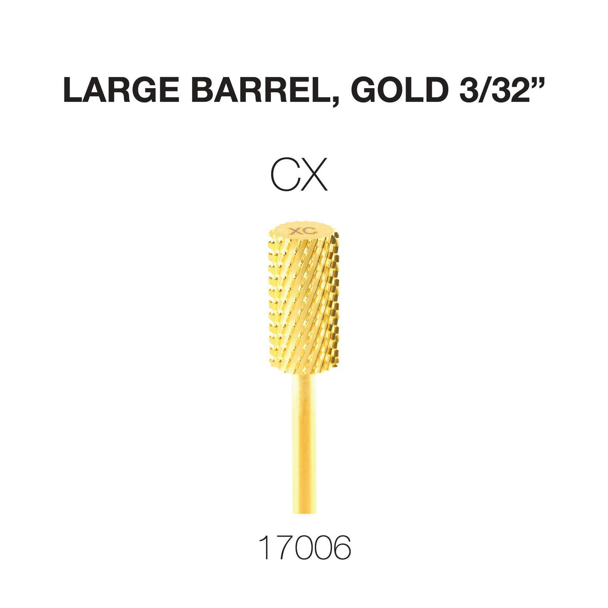 Cre8tion Carbide Large Barrel, Gold 3/32"