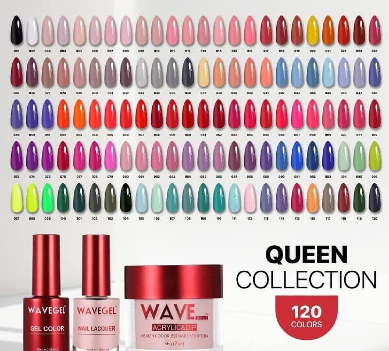 WAVEgel QUEEN Collection: (3in1 ) 120 colors Trio combo. free 2 color books