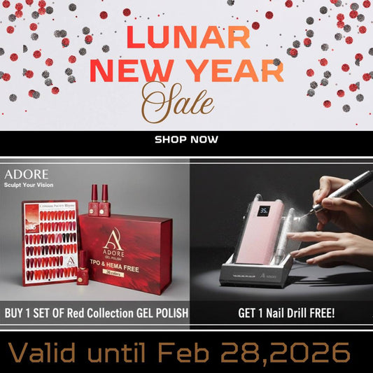 Adore Gel Polish - BUY 1 SET of 36 Colors Collection, GET 1 Nail Drill FREE