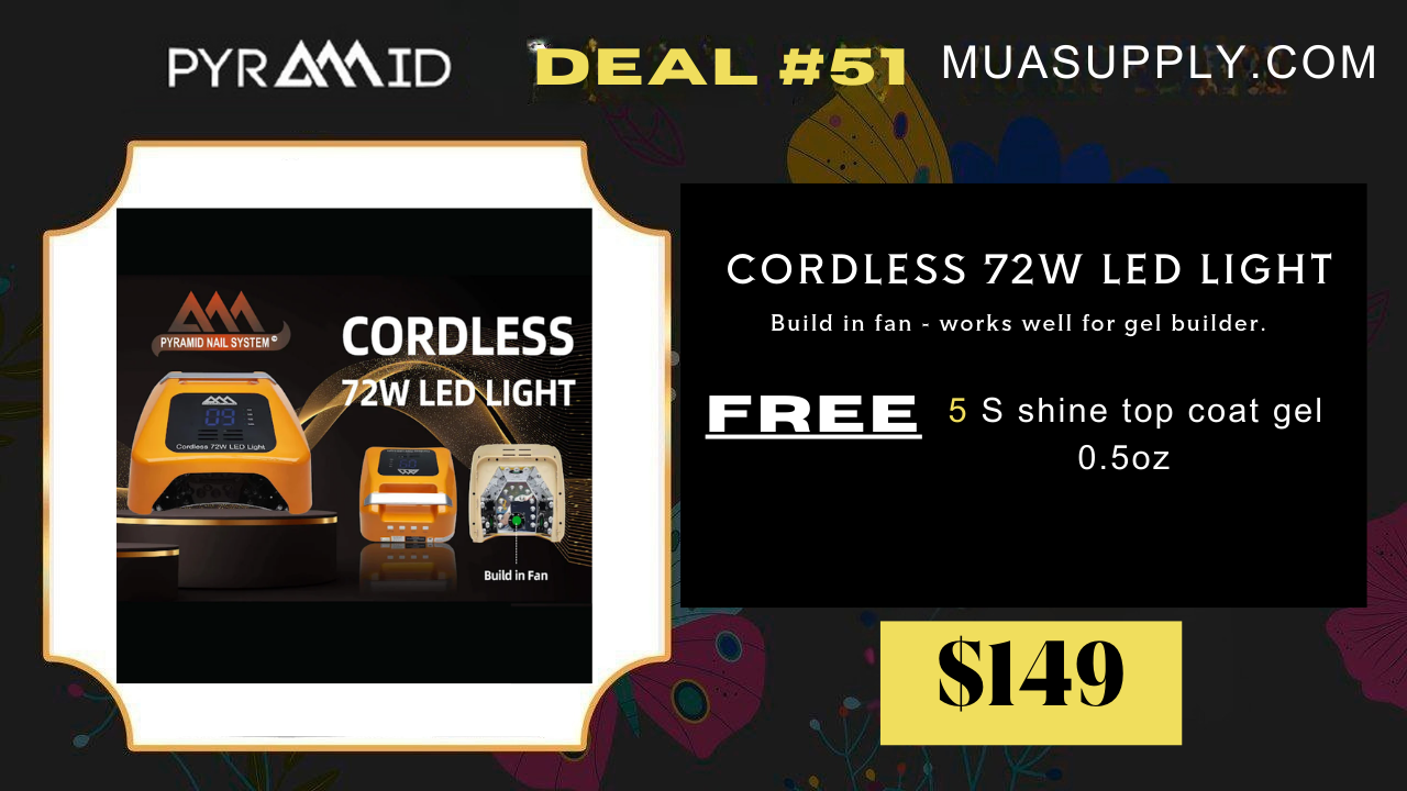 Deal 51 by Pyramid:  Cordless 72W LED Light with Free 5 S shine 0.5oz FREE SHIPPING