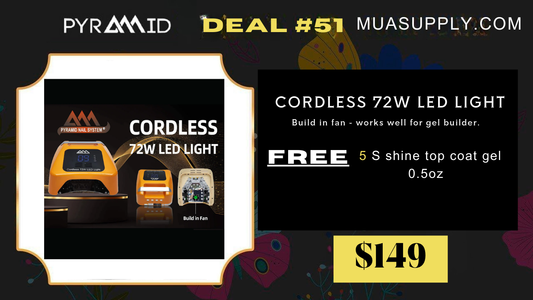 Deal 51 by Pyramid:  Cordless 72W LED Light with Free 5 S shine 0.5oz FREE SHIPPING