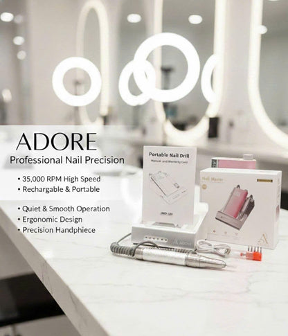 ADORE Professional Nail Drill | 35,000 RPM Brushless E-File for Salon & Home