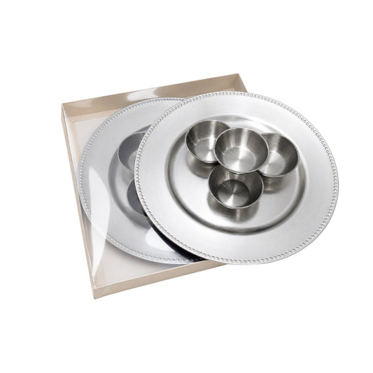 Cre8tion Pedicure Tray Set - Silver