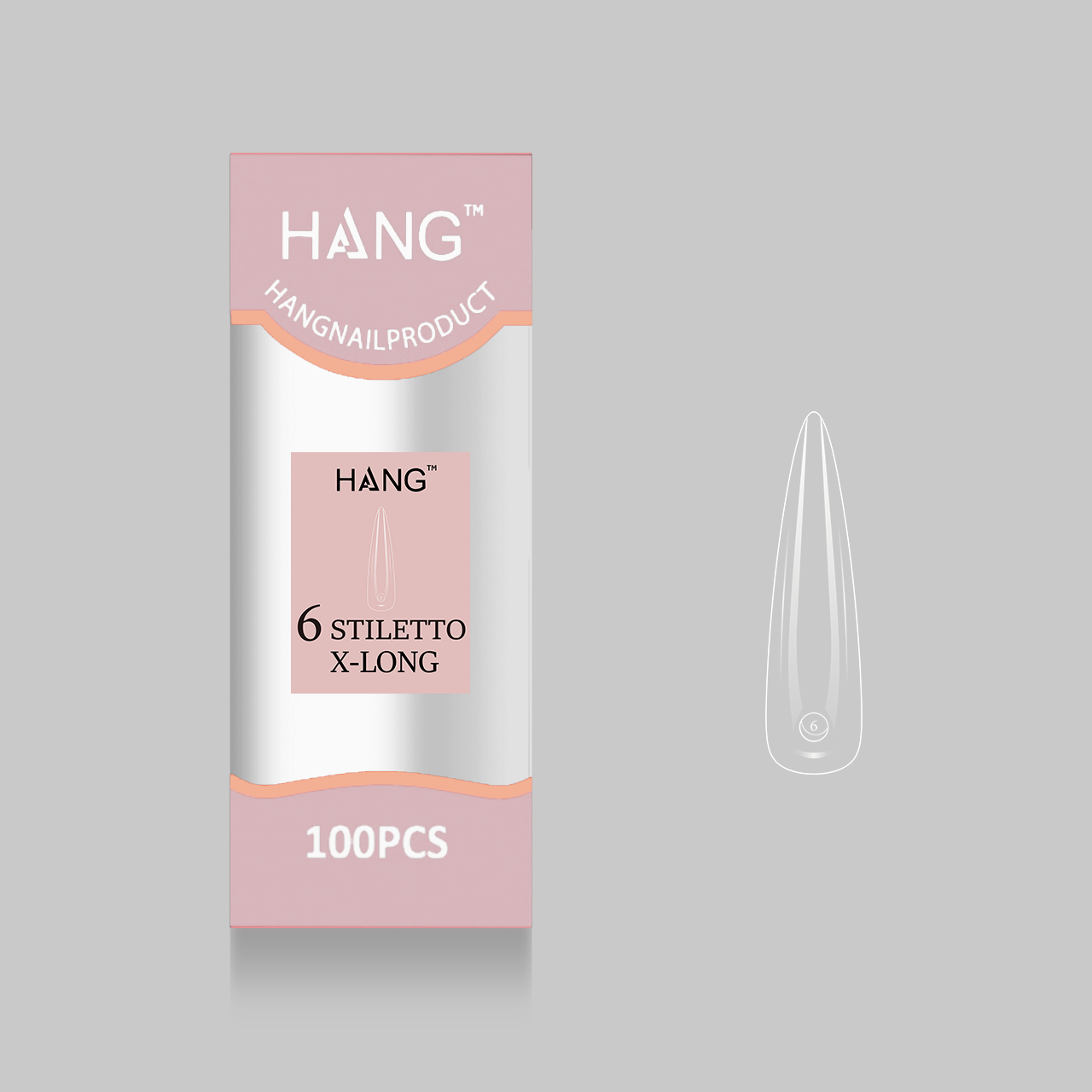 Hang Tip Refill: Stiletto Sculpted X-Long ( 0 - 11 )