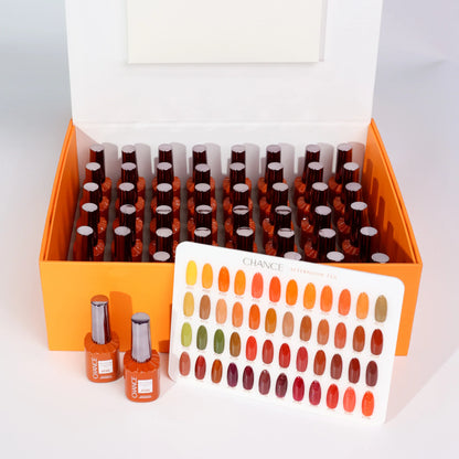 Chance Afternoon Tea Collection - 48 TPO &amp; HEMA FREE Gel Colors w/ 2 Color displays &nbsp;(free 12 base, 12 top gel)