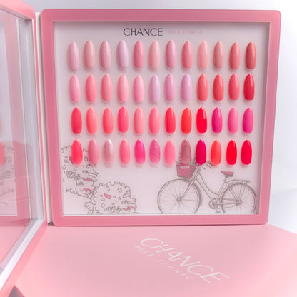 Chance Pink Iconic Collection  -  48 TPO &amp; HEMA FREE Gel Colors w/ 2 Color displays &nbsp;(free 12 base, 12 top gel).5oz