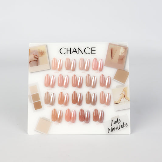 Chance Counter Display Color Chart - Nude Wardrobe Collection 18 colors