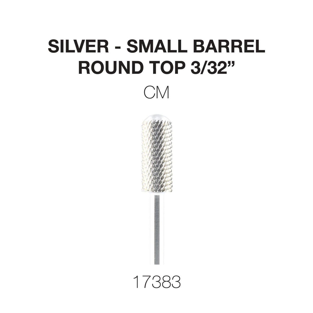 Cre8tion Silver Carbide- Small Barrel-Round Top- 3/32"