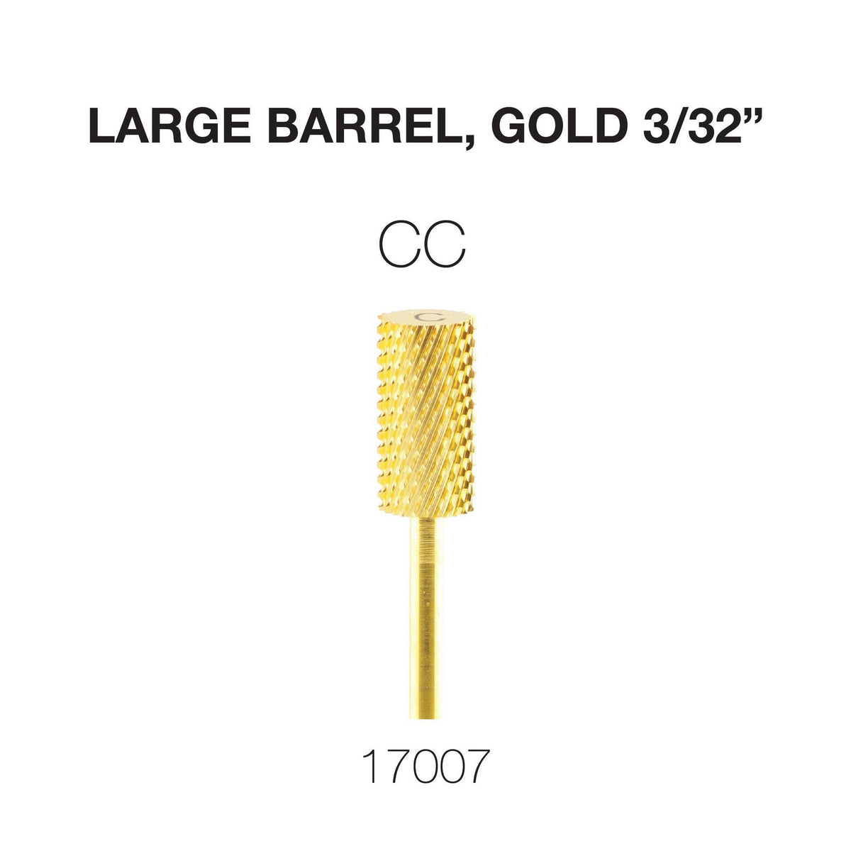 Cre8tion Carbide Large Barrel, Gold 3/32"