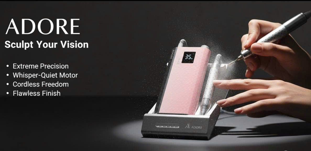 ADORE Professional Nail Drill | 35,000 RPM Brushless E-File for Salon & Home