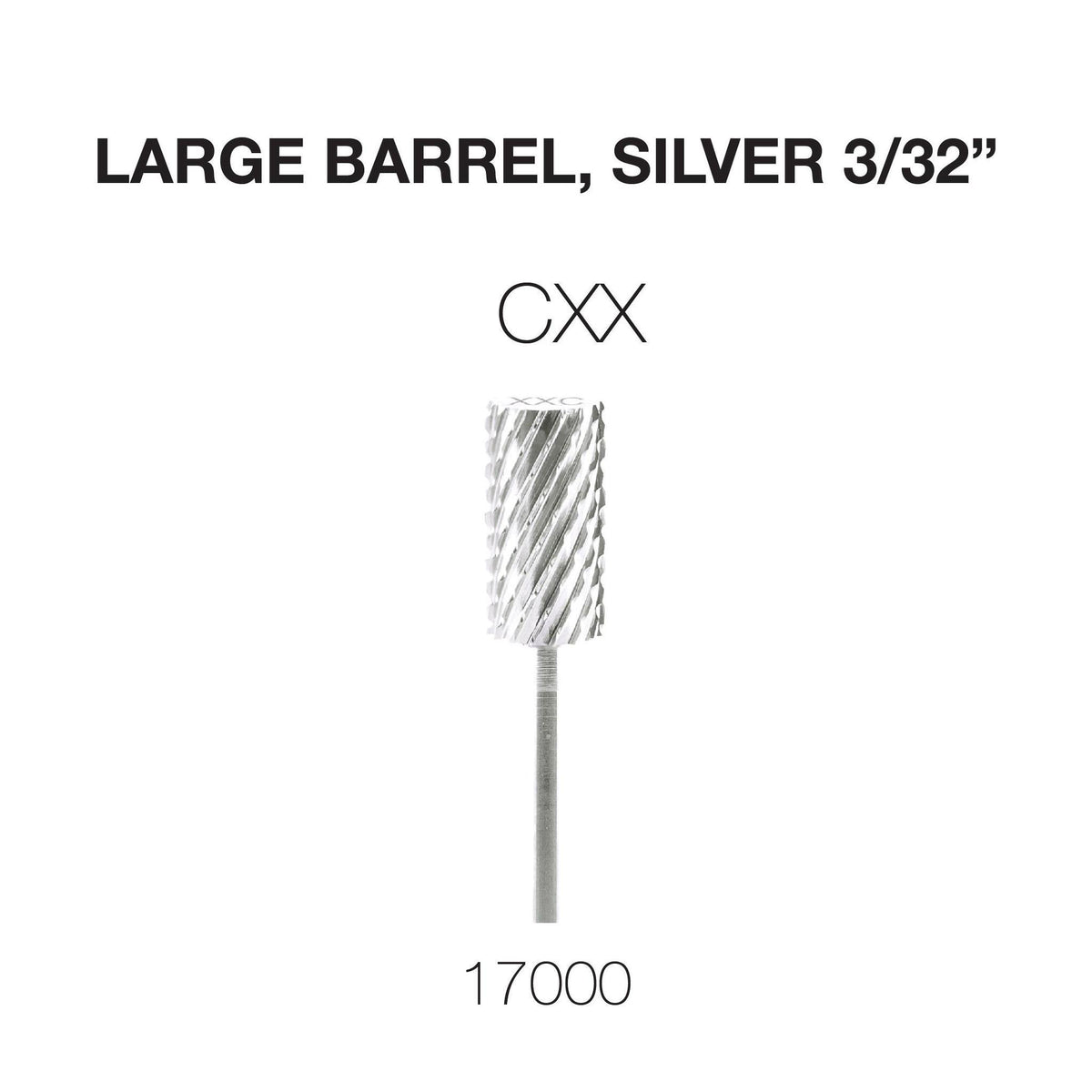 Cre8tion Carbide Large Barrel, Silver 3/32"