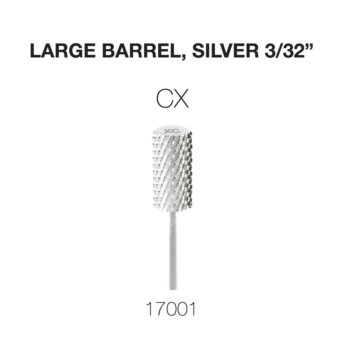 Cre8tion Carbide Large Barrel, Silver 3/32"
